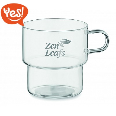 Tazza impilabile in vetro