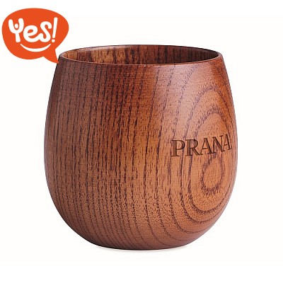 Tazza in legno di quercia naturale