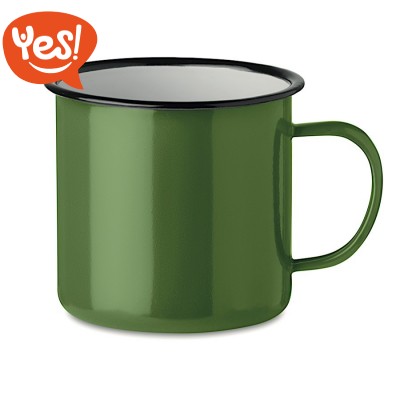 Tazza vintage in metallo smaltato