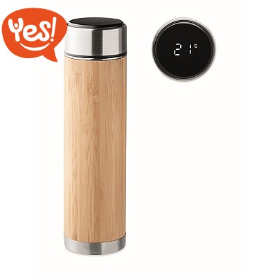 Thermos con infusore e termometro touch integrato