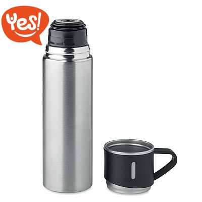 Thermos in acciaio con tazza