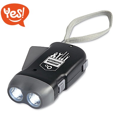 Torcia dinamo con 2 LED