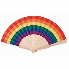 Ventaglio arcobaleno in legno