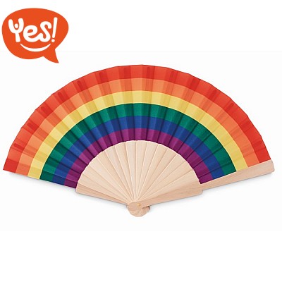 Ventaglio arcobaleno in legno