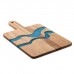 Tagliere in legno con decorazione in resina