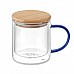 Mug in vetro con manico colorato