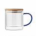Mug in vetro con manico colorato