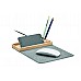 Mousepad con portapenne e caricatore per smartphone