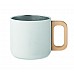 Mug in acciaio riciclato con manico in legno