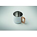 Mug in acciaio riciclato con manico in legno