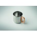 Mug in acciaio riciclato con manico in legno