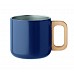 Mug in acciaio riciclato con manico in legno