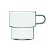Tazza impilabile in vetro