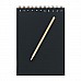 Quaderno a pagine nere con penna