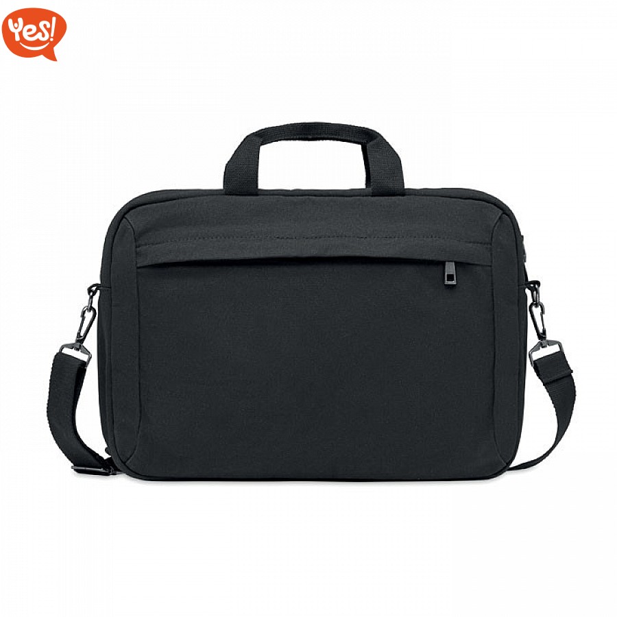 Borsa a Tracolla per Computer Portatile da 15,6 Pollici, Compatta e da Viaggio, Nero, Medium