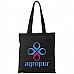 Shopper in cotone con manici lunghi