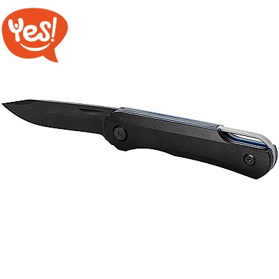 Coltello con lama in acciaio e sistema di sicurezza