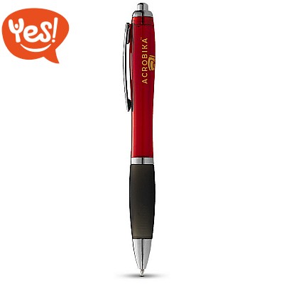 Penna a sfera con grip in gomma