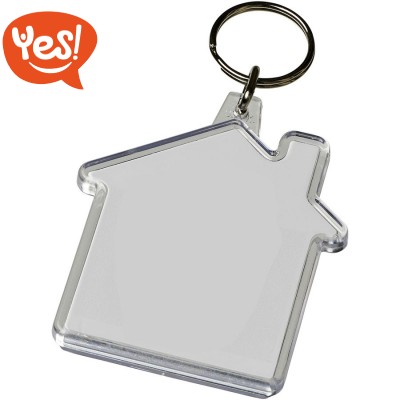 Portachiavi casa con inserto personalizzabile