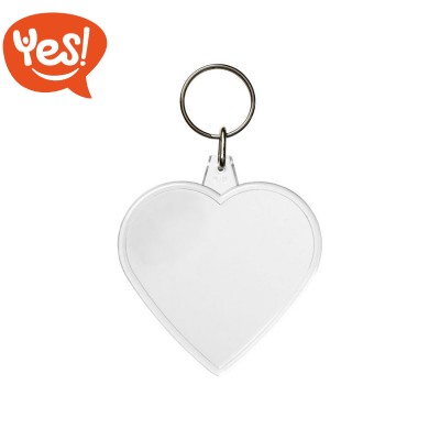 Portachiavi cuore con inserto personalizzabile
