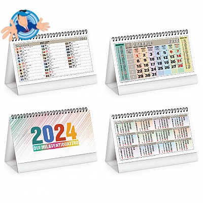 Calendario da tavolo 13 fogli multicolor