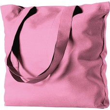 Shopper in cotone colorato con manici lunghi