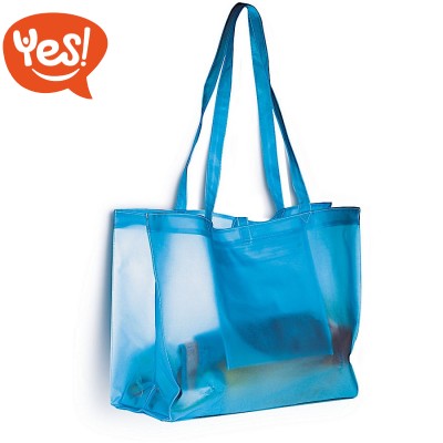Borsa mare con tasca interna in PVC trasparente