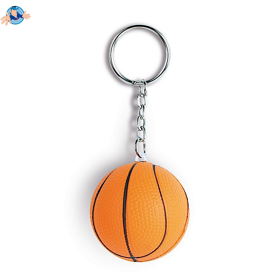 Portachiavi antistress a forma di palla da basket | Logo Personalizzato
