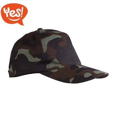 Cappellino 5 pannelli mimetico