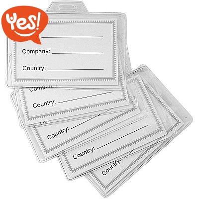 Porta-badge in plastica trasparente Porta-badge in plastica trasparente