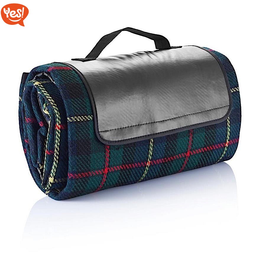Emily´s Check Coperta Leggera 100x135 Cm In Microfibra, Verde, Per Picnic, Gattonare, Viaggio, Lavabile A 60°C - 3
