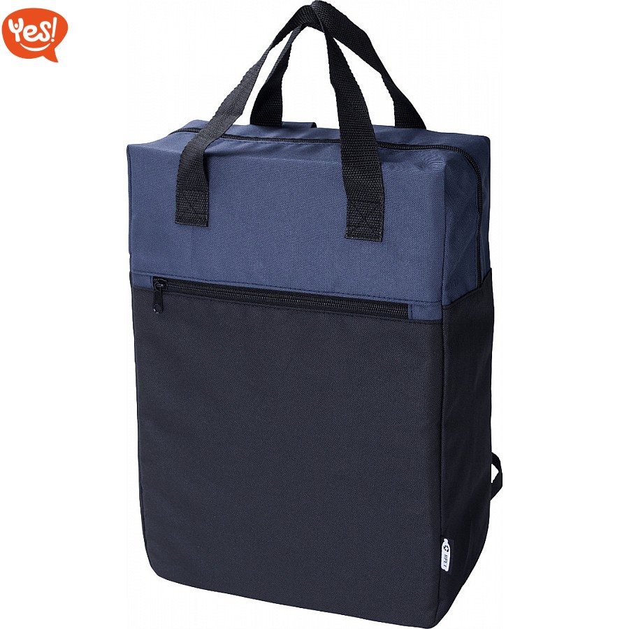 Zaino in plastica riciclata con maniglie Logo Personalizzato Da 11 18