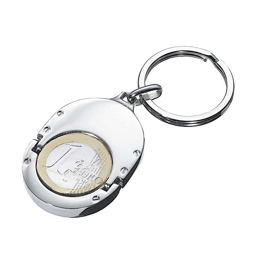 Portachiavi Per Moneta Commemorativa Da 40 Mm - Custodia In Lega Con Finitura Oro/Argento