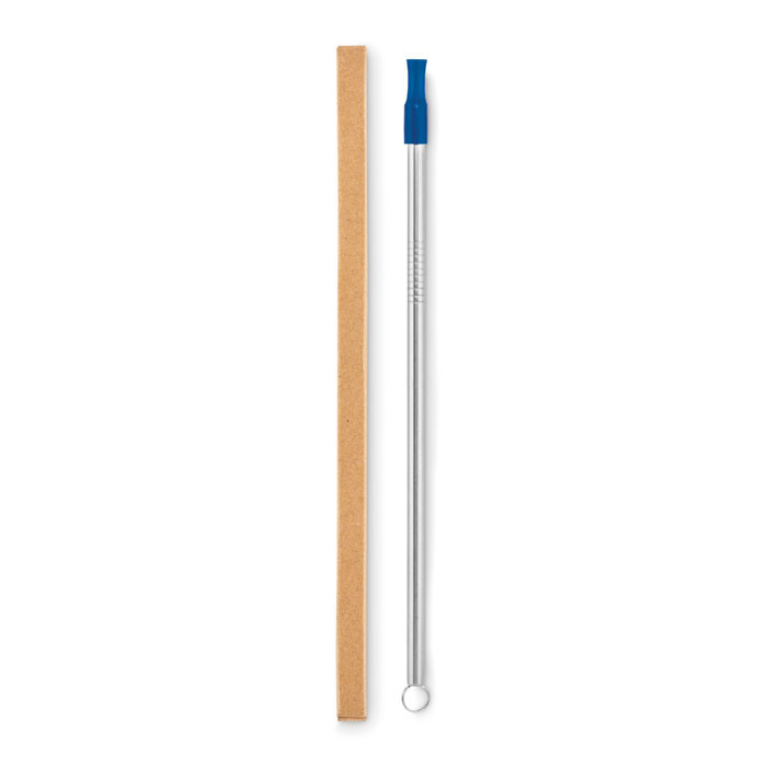Omenluck Cucchiaio Da Cocktail E Cannuccia Riutilizzabile In Acciaio Inox – Set Con 2 Scovolini, Lavabile In Lavastoviglie, Multicolore, 21,5 Cm